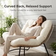 thumbnail image 3 of RADIATA Double Papasan Chair with Ottomans Outdoor Indoor, 2-Person Oversized Wicker Loveseat with 5.5" Thick Cushion, Patio Lounge Chair for Porch, Balcony, Sunroom, Beige, 3 of 9