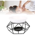 thumbnail image 1 of Wax Melt Warmer Oil Candle Oil Incense Scented Oil Essential Oils Geometric Oil Essential Iron Rack Container for Home Office Restaurants, 1 of 8