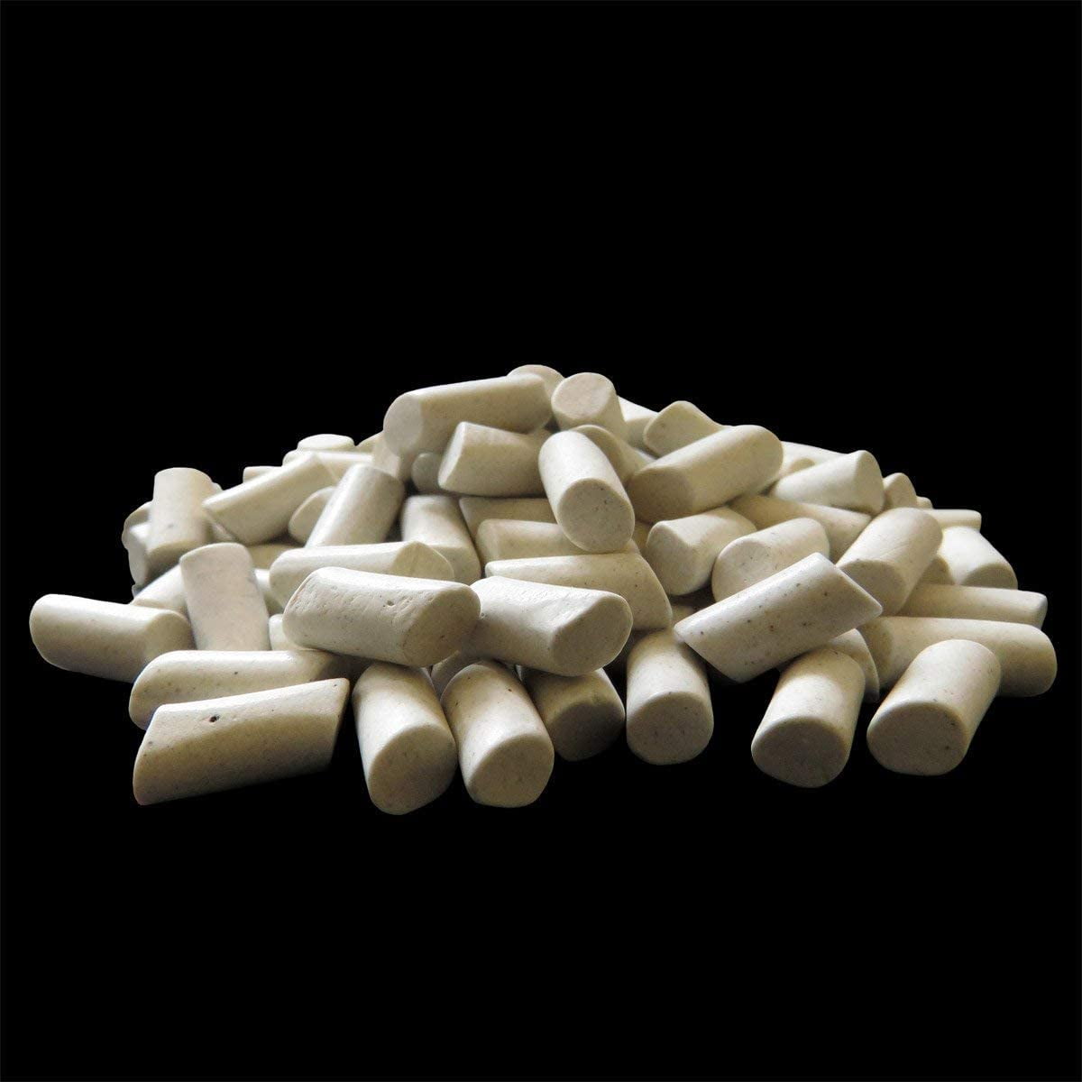Rock Tumbling Ceramic Filler Media (Large Cylinder Size) by Polly Plastics | Non-Abrasive Ceramic Pellets for All Type Tumblers (3 lbs)