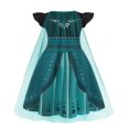 thumbnail image 2 of Vestido de princesa reina de las nieves WonderBabe con capa, tallas 7-8, 2 of 6