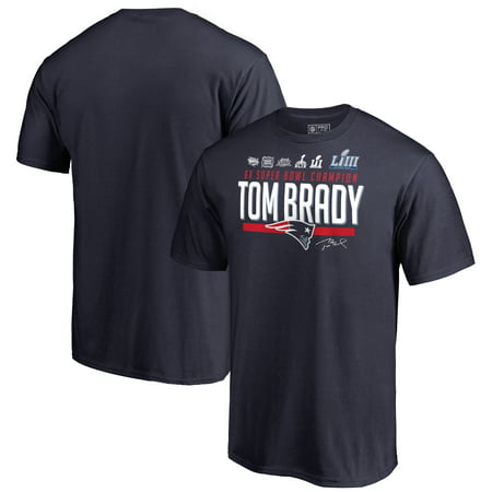 Tom Brady New England Patriots NFL Pro Line by Fanatics Branded 6-Time Super Bowl Champions Hometown T-Shirt -