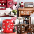 thumbnail image 2 of liangnv 108 piezas de decoraciones navideñas para ventanas, pegatinas estáticas de copos de nieve, pegatinas reutilizables, 2 of 5
