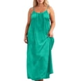 thumbnail image 2 of MAIHAN Backless Dresses for Women,Summer Sleeveless Backless cami Dresses Spaghetti Strap Flowy Dress Long Sundress with Back Tie(Mint Green,XXXL), 2 of 5