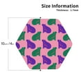 thumbnail image 2 of Leather Coasters with Heat-resistant for Drinks, Green Purple Capybaras -标题2 Hexagon, 2 of 5