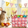 thumbnail image 5 of NIETEIN Pink Easter Basket Empty Canvas Large Personalized Rabbit for Kids, 5 of 7