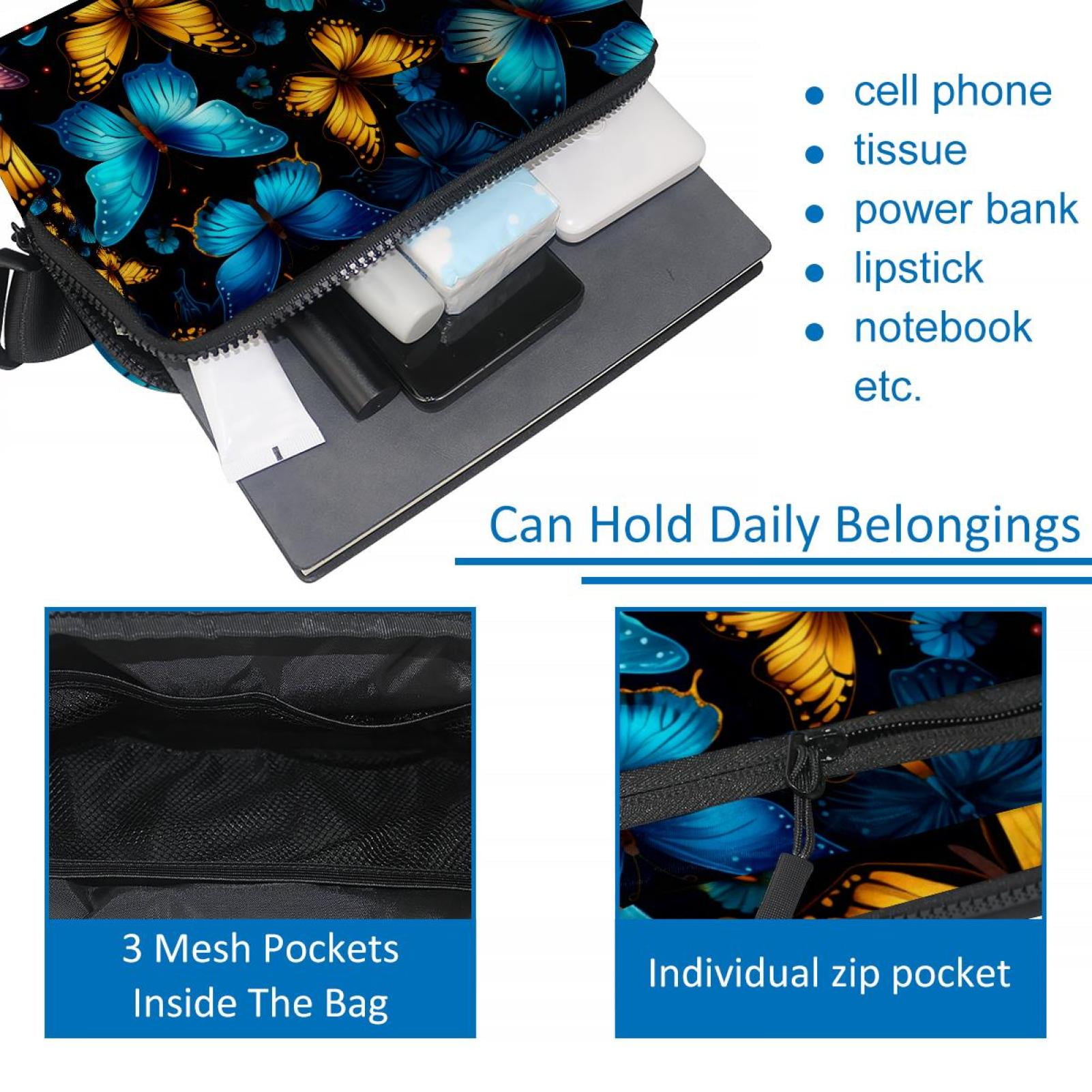 Butterfly Running Belt Fanny Pack Belt Bag with Extension Strap Lightweight Adjustable Unisex