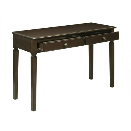 Simpli Home - Connaught Rectangular Solid Pine 2-Drawer Table - Dark Chestnut Brown