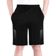 thumbnail image 2 of Yourumao Bermuda Shorts for Men Elastic Drawstring Waist Lightweight Casual Shorts Cooling Big and Tall Pants for Summer Going Out, 2 of 9