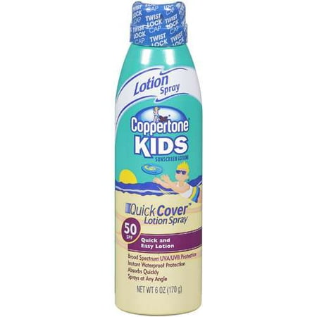 Coppertone Kids Quick Cover Lotion Spray, SPF 50, 6 Oz.