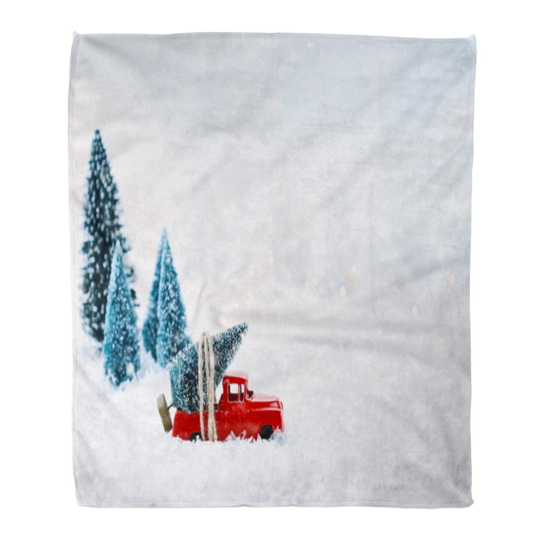 KDAGR Throw Blanket Warm Cozy Print Flannel 1950 Antique ...
