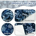 thumbnail image 3 of Winter Snowflake Blanket Blue White Snowflake Throw Blanket Soft Plush Blanket for Winter Christmas Home Bed Sofa Couch Chair, 50 x 60 Inch, 3 of 6