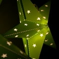 thumbnail image 3 of Aurora Superstar 18" Green Hanging 5 Point Star Light LED Lantern Decor, Weatherproof Fold-Flat Plastic Lighted Star, 3 of 7