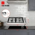 thumbnail image 2 of 30 in. NG/LPG Convertible Gas Cooktop in Stainless Steel with 4-Burners, 2 of 6