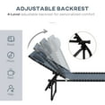 thumbnail image 4 of Outsunny 2 PCs Folding Lounge Chairs, Chaise Lounges with Headrest Grey, 4 of 10
