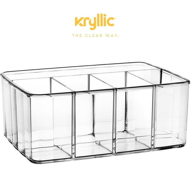 Clear Acrylic Organizers and Storage VanityÂ 5 CompartmentÂ Organizer