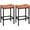 Orange-brown + Black, variant on Bar Stools, Set of 2 Bar Chairs, Counter Height Stools, Saddle Barstools with Curved Surface, 24.8 Inches, 2.4" Thick Upholstery, for Kitchen, Dining Room