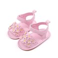 thumbnail image 5 of breaise Baby Girls Boys Sandals Summer Flowers Shoe Rubber Sole PU Leather Mesh Infant Toddler First Walkers Bowknot Embroidery Cute Princess Shoes Dress Outdoor Shoes, 5 of 7