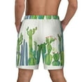 thumbnail image 4 of Uemuo Cartoon Cactus Pattern Mens Swim Trunks Quick Dry Board Shorts with Mesh Lining, Stretch Beach Shorts Quick Dry No-Chafing Board Shorts-XX-Large, 4 of 9