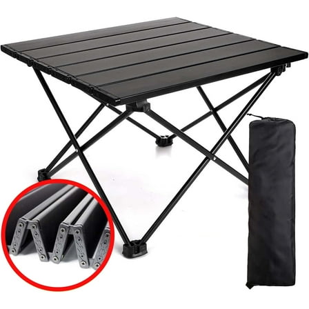 BTideas Small Folding Camping Table, Portable Beach Table for Sand, Prefect for Outdoor,Picnic,BBQ