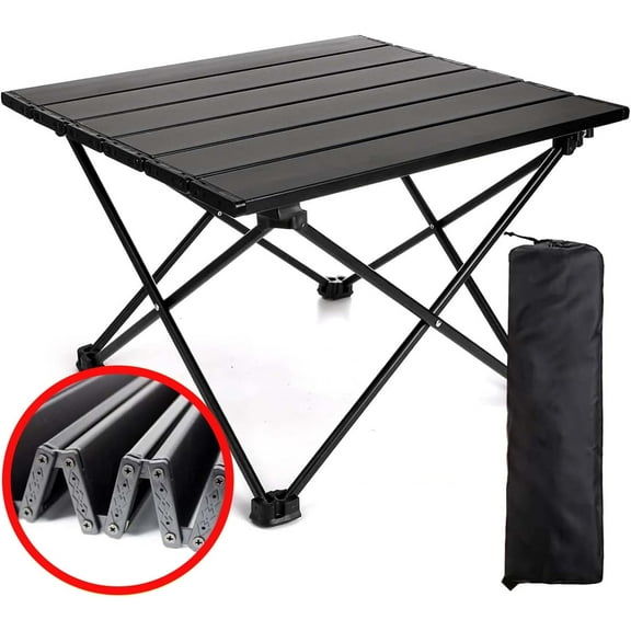 BTideas Small Folding Camping Table, Portable Beach Table for Sand, Prefect for Outdoor,Picnic,BBQ