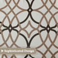 thumbnail image 3 of Blackout Curtain Valances for Kitchen/Bathroom - Thermal Insulated Window Valances for Living Room/Bedroom Rod Pocket Short Curtain 1 Panel, 52x18 inch, Geo in Taupe and Brown, 3 of 4