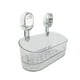 thumbnail image 3 of Estante de ducha con ventosa, estante de almacenamiento, montaje en pared, organizador de baño para lavandería Gris, 3 of 9