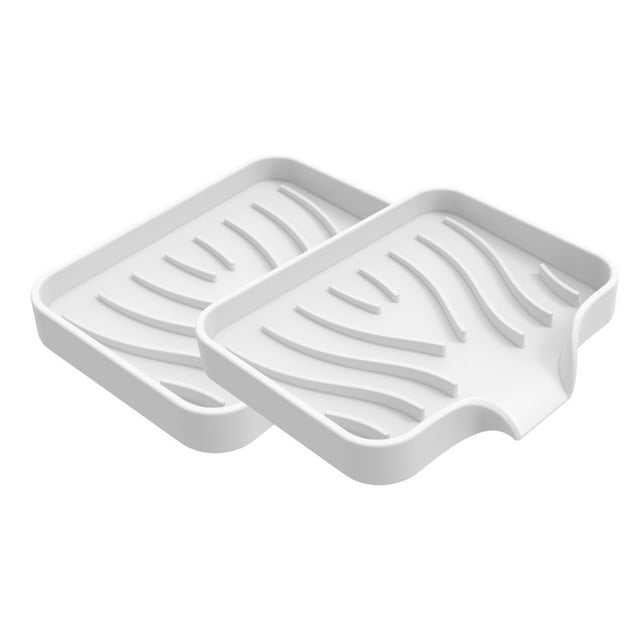 Binwennn 2PCS Silicone Soap Bathroom Drain Rack Soap Household Drain Portable Soap Small Dish Rack Mat Plate Racks for Kitchen Wall Hot Pan Holder for Counter Foldable 3 Tier Oven Rack Collapsible
