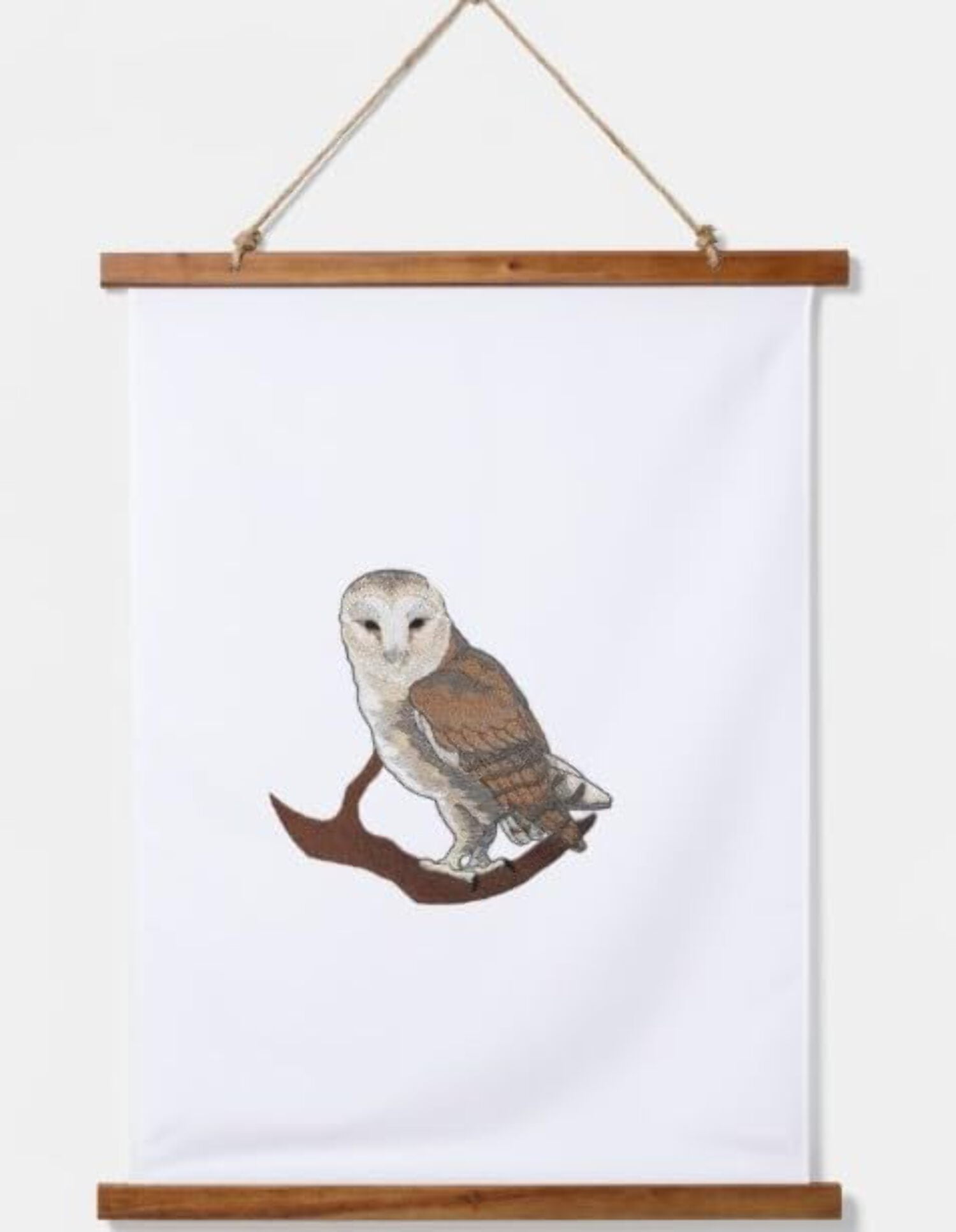 Beyond Vision Custom Birds [Barn Owl] Embroidered Iron on/Sew Patch (6.1" x 6.29")