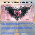 thumbnail image 3 of 1 Pcs 2D Flat License Plate Covers & Frames, Heart with Black Wings For Decorative Front, Waterproof For Decoration Aluminum License Plate Covers & Frames Cover For Men Women, 12" X 6", 3 of 7