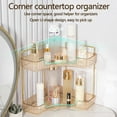 thumbnail image 2 of VeluraHome 2 Tier Bathroom Counter Organizer Countertop,Plastic Bathroom Makeup Storage ，Amber Gold，1 Pack, 2 of 6