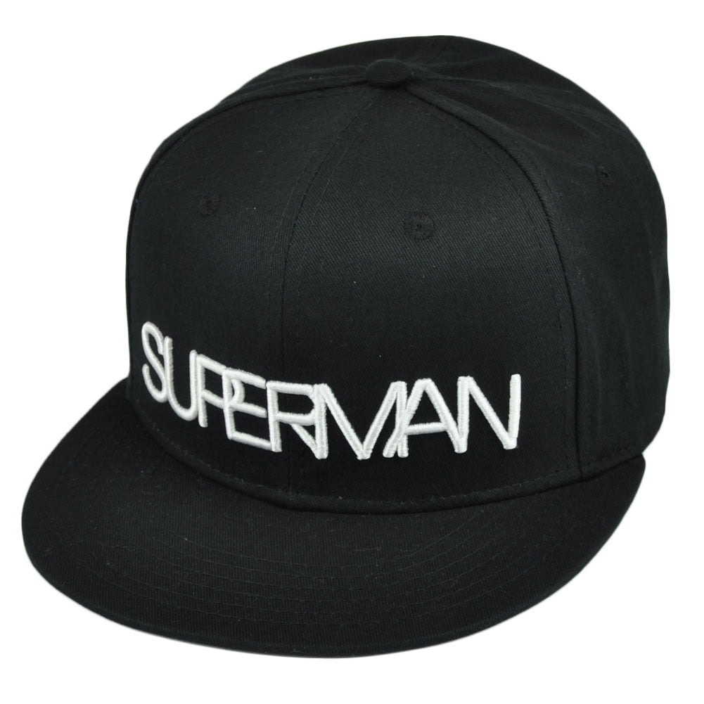superman flat bill hat