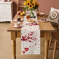 thumbnail image 2 of Red Valentines Table Runner 72 Inches, Red Love Heart Tree Rustic Bed Runner Dresser Scarves Tabletop for Indoor Outdoor Parties/Ceremony/Banquet, 16" x 72", 2 of 8