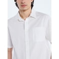 thumbnail image 4 of Free Assembly Men's Cotton Dobby Button Front Shirt with Short Sleeves, Sizes S-3XL, 4 of 5