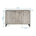 thumbnail image 3 of Tcbosik Farmhouse Storage Cabinet with 3 Doors, Multifunctional Buffet Sideboard with Adjustable Shelves, Accent Cabinet for Living Room, Dining Room, Entryway, Kitchen, Natural, 3 of 8