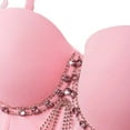 thumbnail image 7 of Kaemgyyd Crop Tops for Women Glitter Spaghetti Strap Camisoles Corset Breathable Body Shaper Going out Clothes Club Party Bra, 7 of 7
