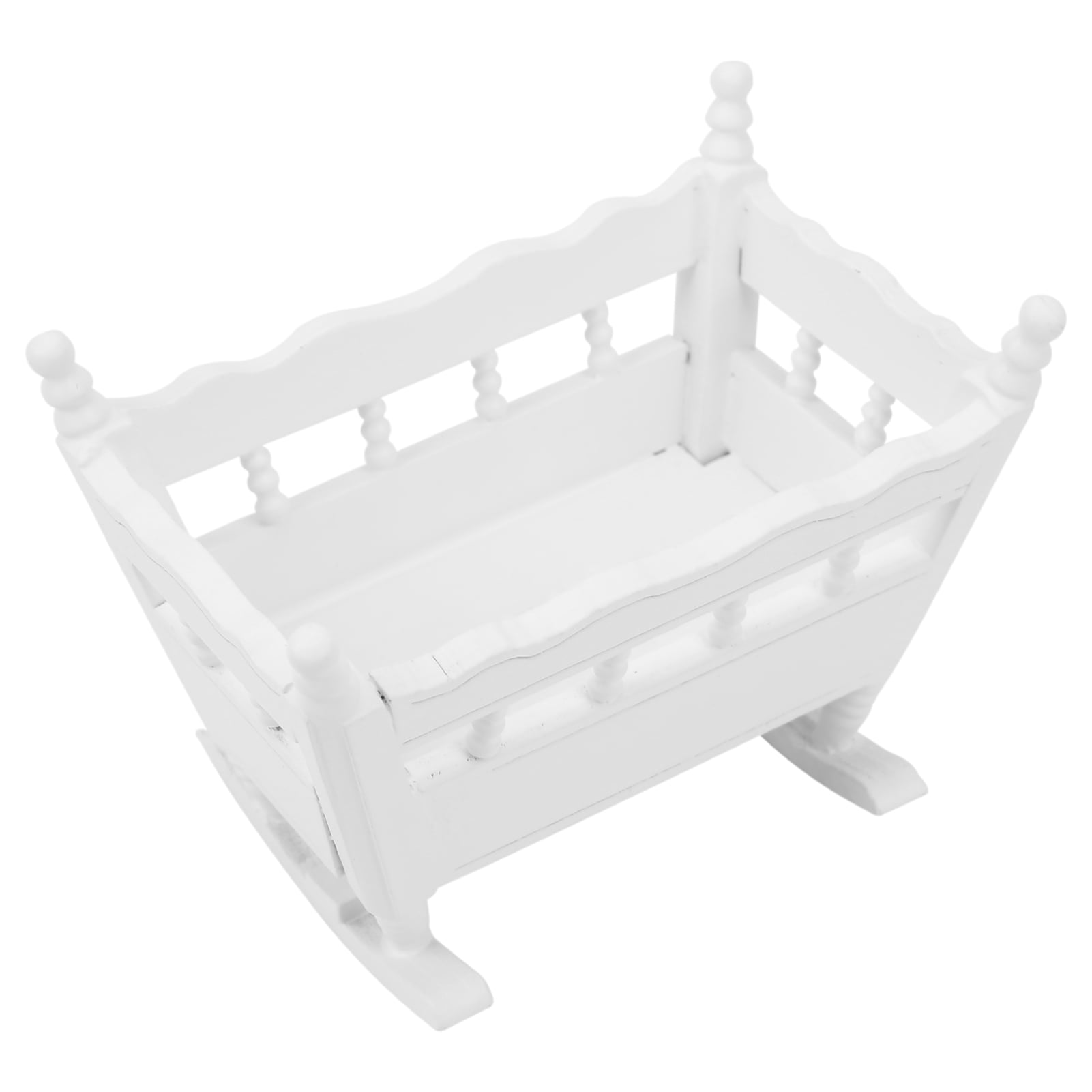 Toy Baby Bed Doll Bunk Bed Wooden Doll Bed Dollhouse Accessories Bed