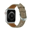 thumbnail image 7 of Wave Grain Compatible with Apple Watch Band 49mm 45mm 44mm 42mm, Genuine Leather Band Replacement Strap Compatible with iWatch Ultra 2/1 Series 9/8/7/6/5/4/3/2/1/SE2/SE,Grey, 7 of 7