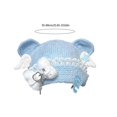 thumbnail image 3 of Punk Wing Head Wrap Thicken Knit Bear Hat for Climbing Skiing Sports Headwear Blue Bear Hat Oversized Headwear White, 3 of 4
