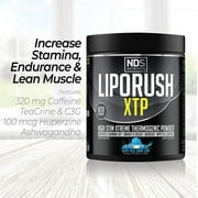 NDS Nutrition LipoRush XTP Thermogenic Fat Burner with L-Carnitine - Energy, Focus, and Appetite Control - Extreme Thermogenic Fat Burning Powder Weight Loss - Blue Berry Snow Cone (45 Servings)