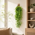 thumbnail image 5 of BingTong Artificial Hanging Ivy Vine Plant, Faux Round Leaf Green Wall Hanging Basket Foliage, No Maintenance Fake Trailing Greenery for Indoor Wall Decor B, 5 of 7