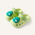 thumbnail image 6 of GPOECD Kids Clogs Cartoon Indoor Outdoor Beach Slides for Toddlers Summer Breathable Footwear Kids Slippers,06_Green,18-24 Months, 6 of 9