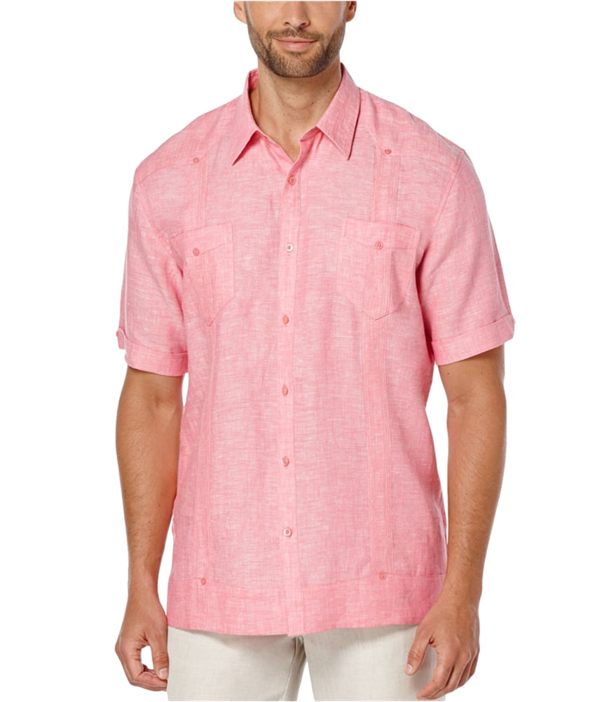Cubavera - CubAvera Mens Linen SS Button Up Shirt - Walmart.com ...