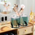 thumbnail image 3 of Yayeee 2 Pack Qtip Holder Bathroom Cotton Swab Canister with Lid Clear Dispenser Set, Black Cat, 3 of 6