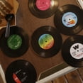 thumbnail image 4 of Posavasos Para Discos De Vinilo, Juego De 6 Piezas, Diseño Retro De Discos De Cd, Vinilo Antideslizante, Para Café, Té, Cerveza, Vino, Hogar Y Bar (6 Piezas), 4 of 5