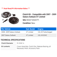 thumbnail image 2 of Clutch Kit - Compatible with 2007 - 2009 Subaru Outback XT Limited 2008, 2 of 2