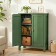 thumbnail image 3 of Ktaxon Bathroom Floor Cabinet Storage with 2 Doors and Adjustable Shelves, Green, 3 of 23
