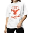 thumbnail image 2 of Santa in Cocktail Glass Holiday Fun Women's T-shirt, 2 of 3