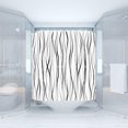 thumbnail image 2 of White Black Shower Curtain Modern Abstract Geometric Stripes Lines Classic Farmhouse Creative Fashion Fabric Bathroom Decor Curtain with Hooks, 2 of 3
