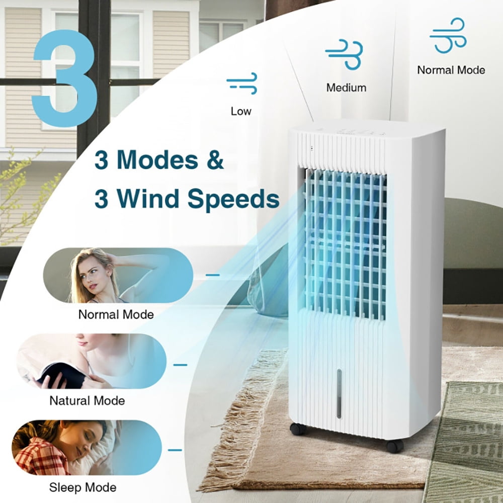 Spaco 3-in-1 Evaporative Air Cooler with 3 Modes-White, Air Conditioners, Mist Cooling Fan, Portable Ac Units for Rooms, Bedroom, Office, RV and Camping