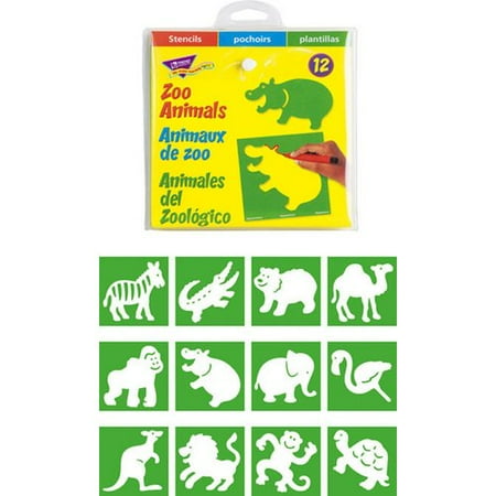 trend enterprises stencils zoo animals walmartcom